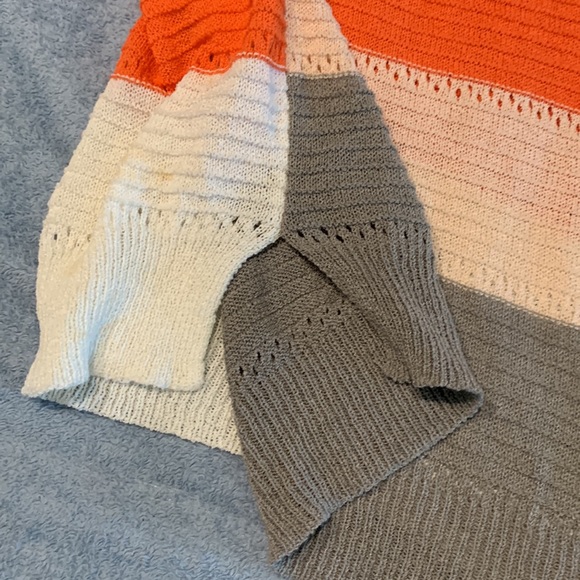 Orange, white, grey, sweater hoodie - Picture 2 of 5